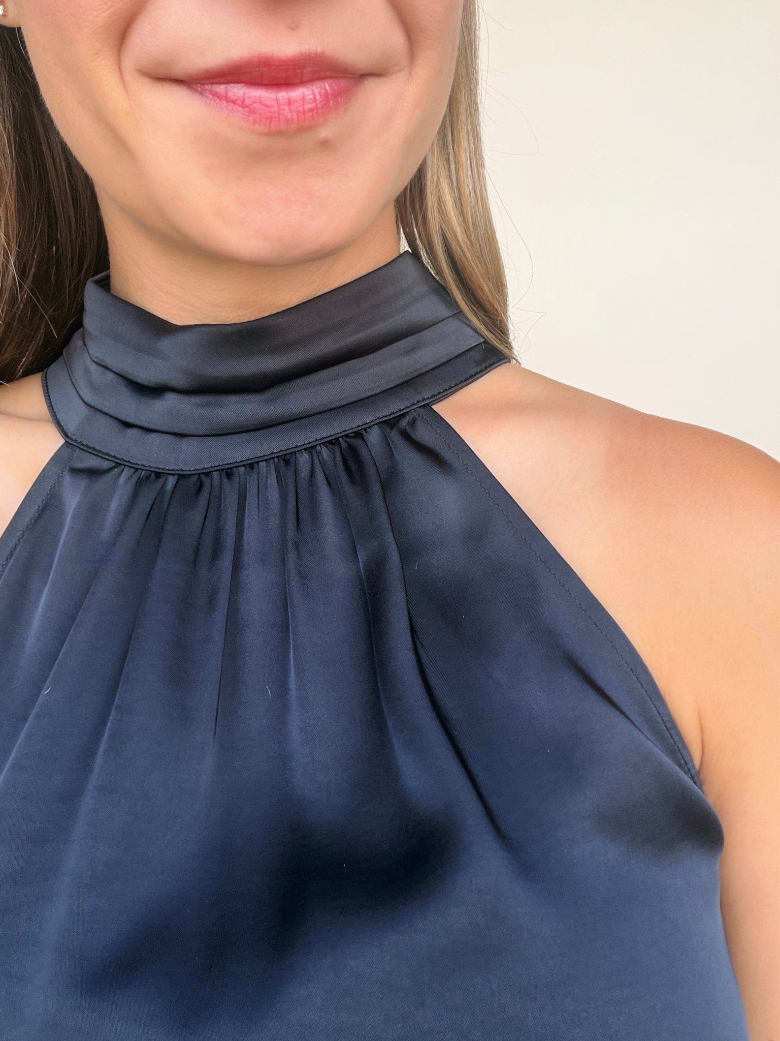 Ulla Satin Halter Top - Elle Maxine