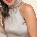 Ulla Satin Halter Top - Elle Maxine