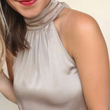 Ulla Satin Halter Top - Elle Maxine