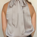 Ulla Satin Halter Top - Elle Maxine