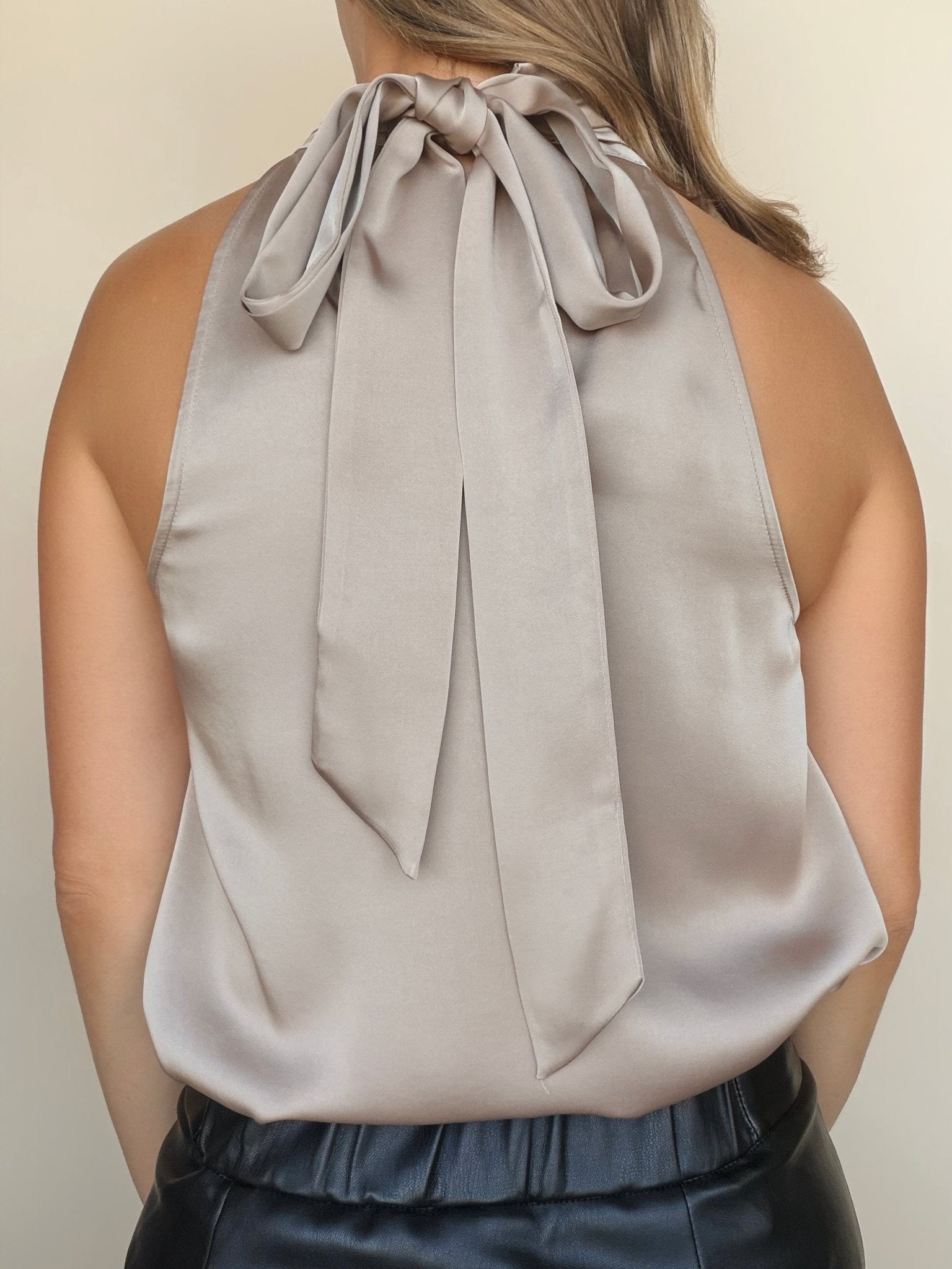 Ulla Satin Halter Top - Elle Maxine