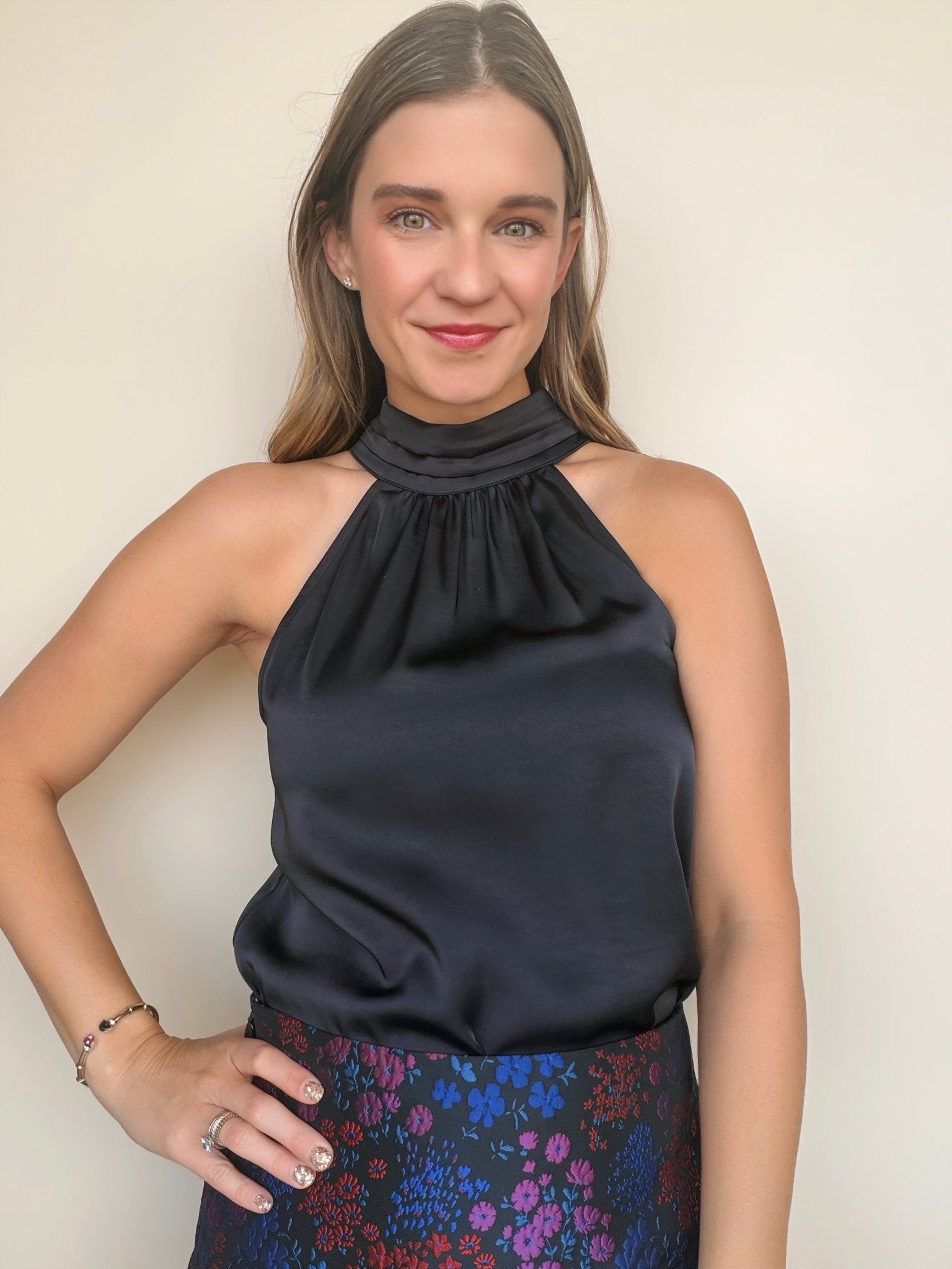 Ulla Satin Halter Top - Elle Maxine