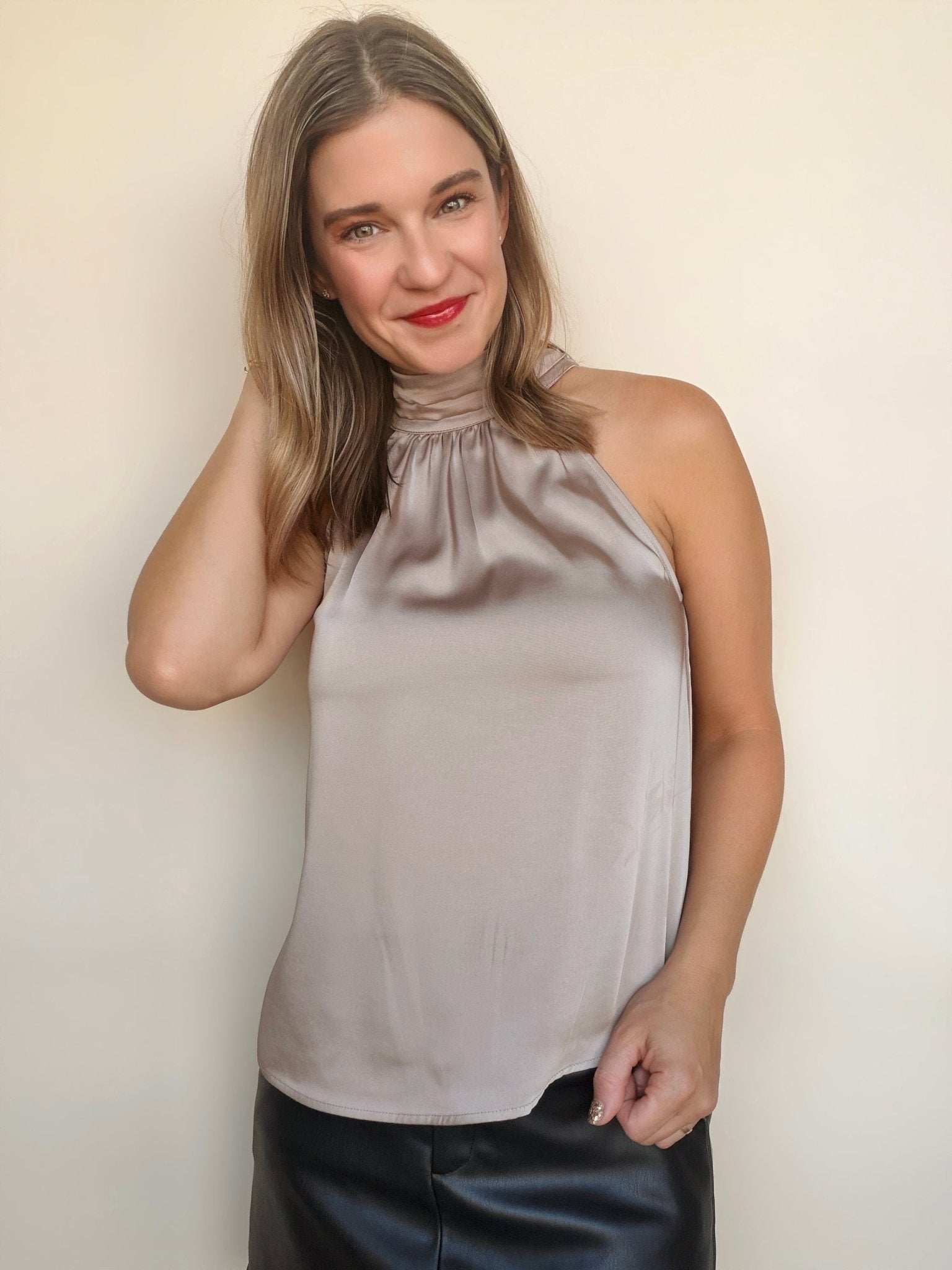 Ulla Satin Halter Top - Elle Maxine