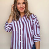 Valencia Stripe Button Down Top - Elle Maxine