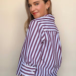 Valencia Stripe Button Down Top - Elle Maxine