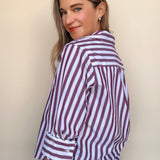 Valencia Stripe Button Down Top - Elle Maxine
