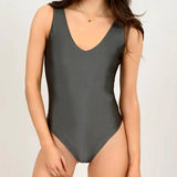 Valentina Bodysuit - Grey - Elle Maxine