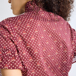 Vanessa Top - Burgundy Foulard - Elle Maxine