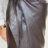 Vega Faux Leather Wrap Skirt - Elle Maxine
