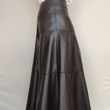 Vi Vegan Leather Midi Skirt - Elle Maxine