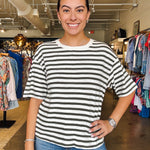 Vintage Tee - Brookline Stripe - Elle Maxine
