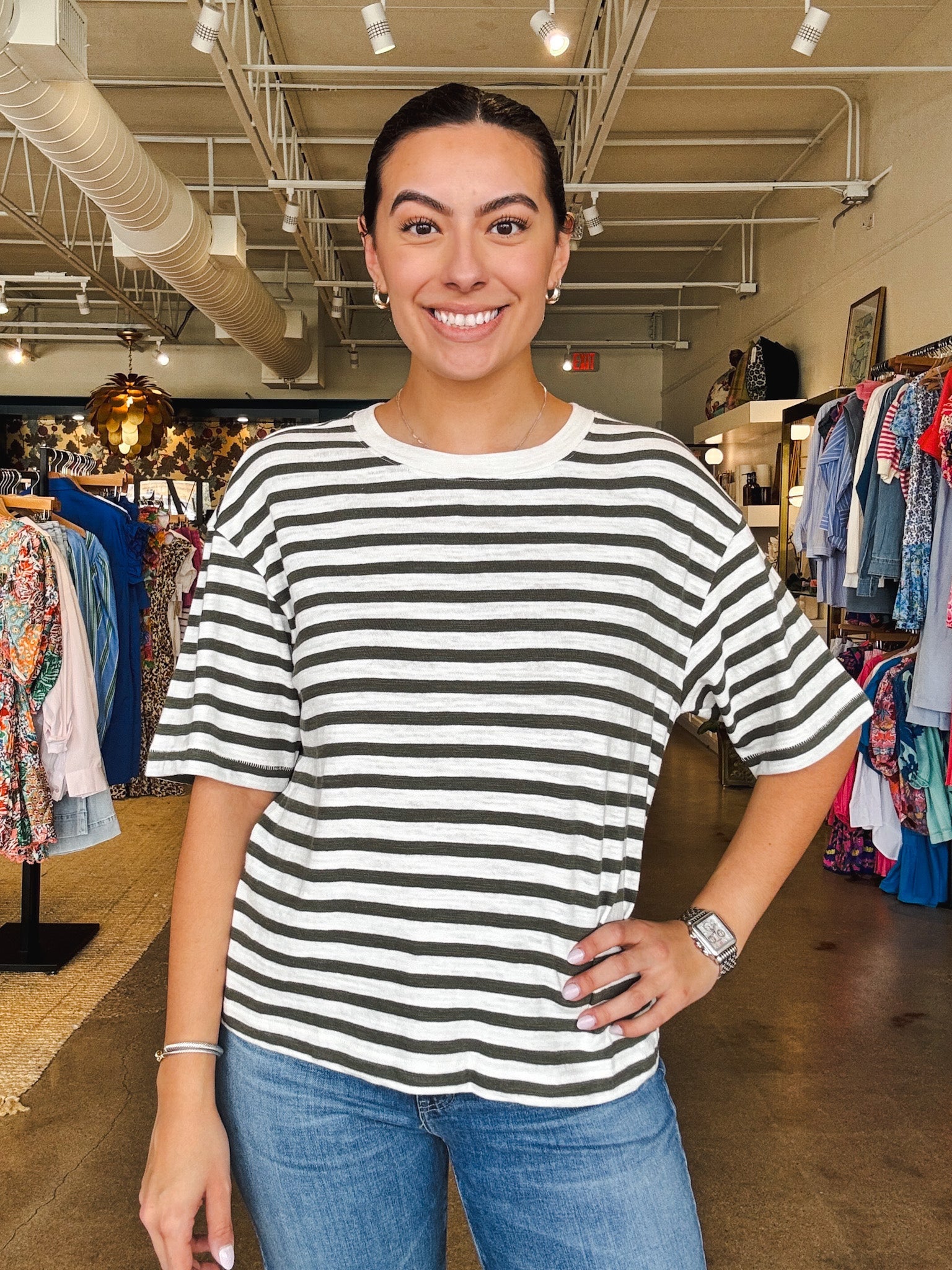 Vintage Tee - Brookline Stripe - Elle Maxine