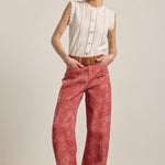 Washed Bandana Wide Leg Pants - Elle Maxine