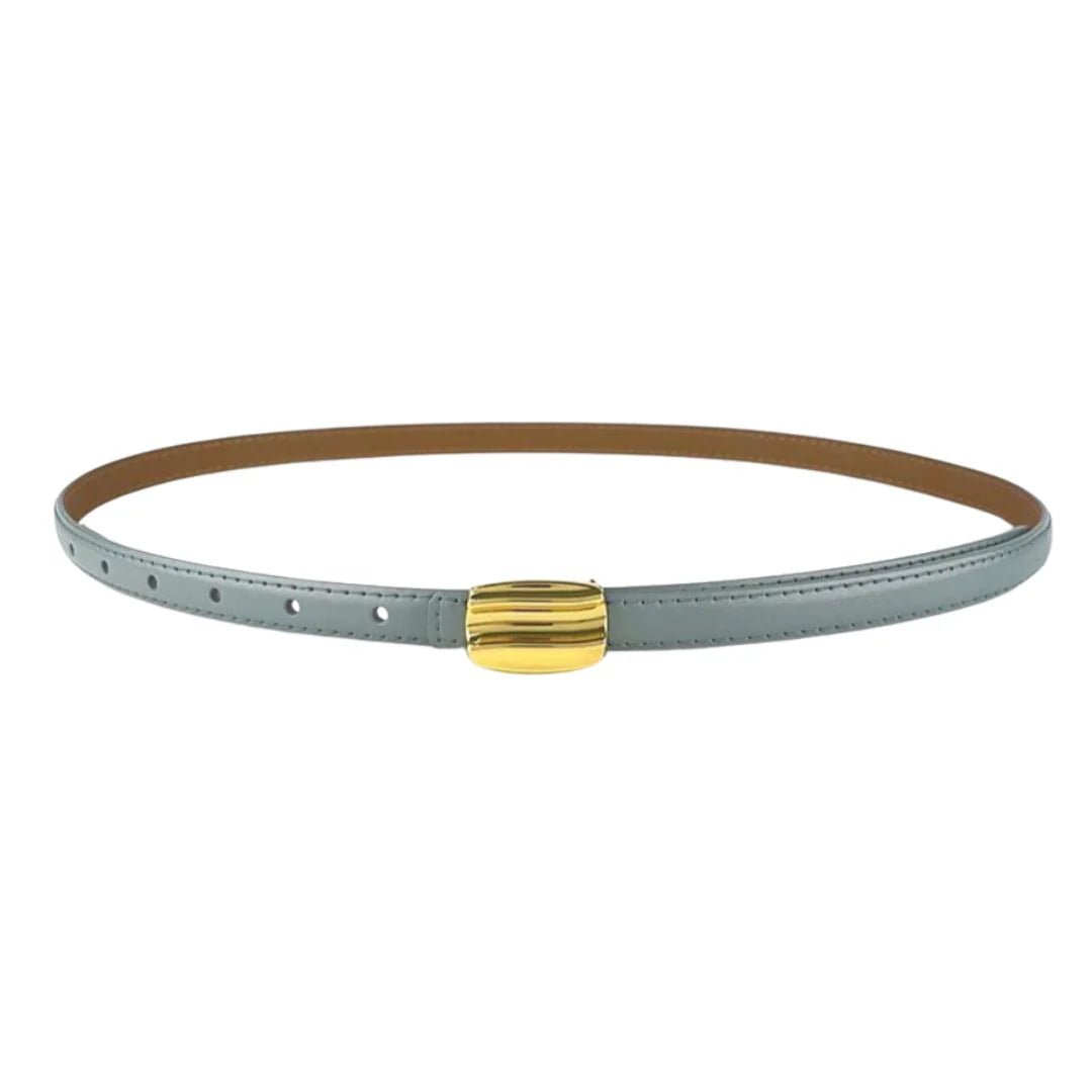 Wave Buckle Belt - Smoky Blue - Elle Maxine