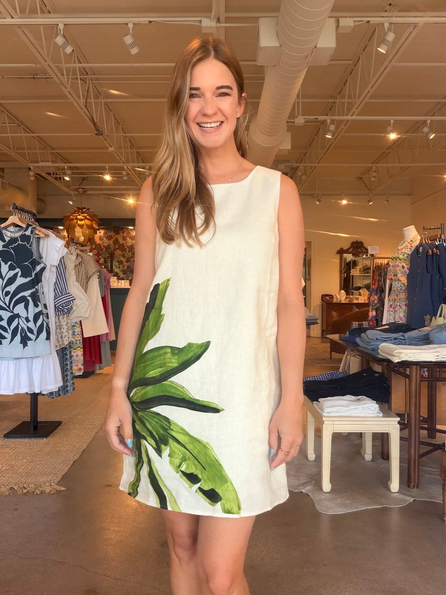 Way to Be Linen Shift Dress - Elle Maxine