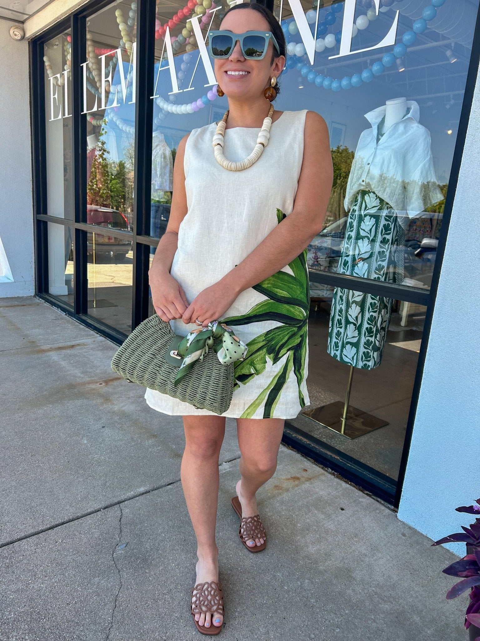 Way to Be Linen Shift Dress - Elle Maxine