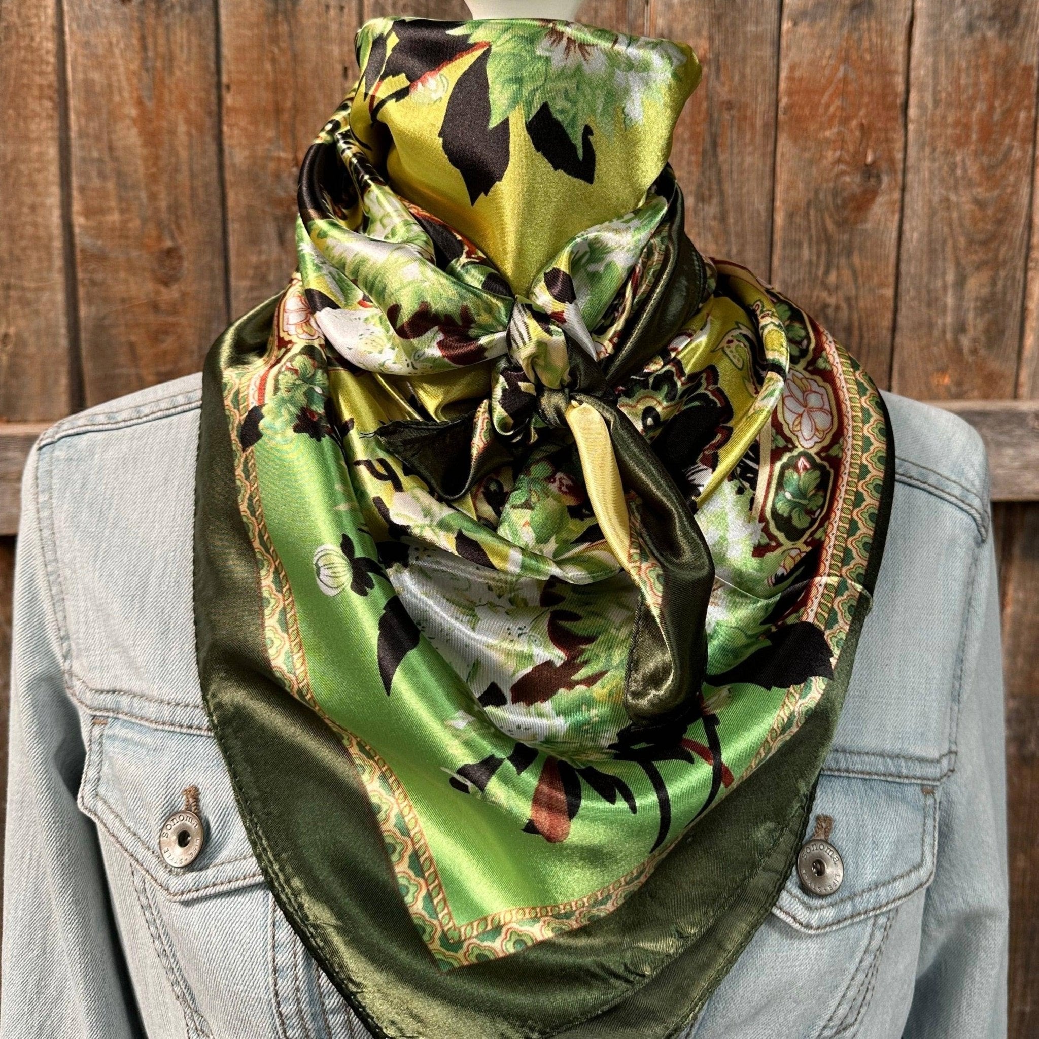 Wild Rag - Green Floral Paisley - Elle Maxine