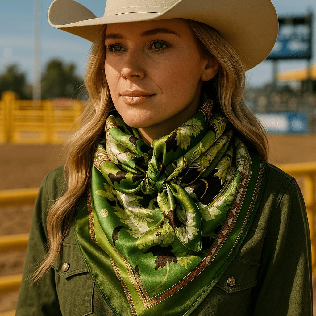 Wild Rag - Green Floral Paisley - Elle Maxine