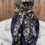 Wild Rag - Royal Blue & Cream Paisley - Elle Maxine