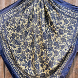 Wild Rag - Royal Blue & Cream Paisley - Elle Maxine
