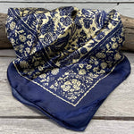 Wild Rag - Royal Blue & Cream Paisley - Elle Maxine