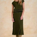 Willie Layered Knit Midi Dress - Elle Maxine
