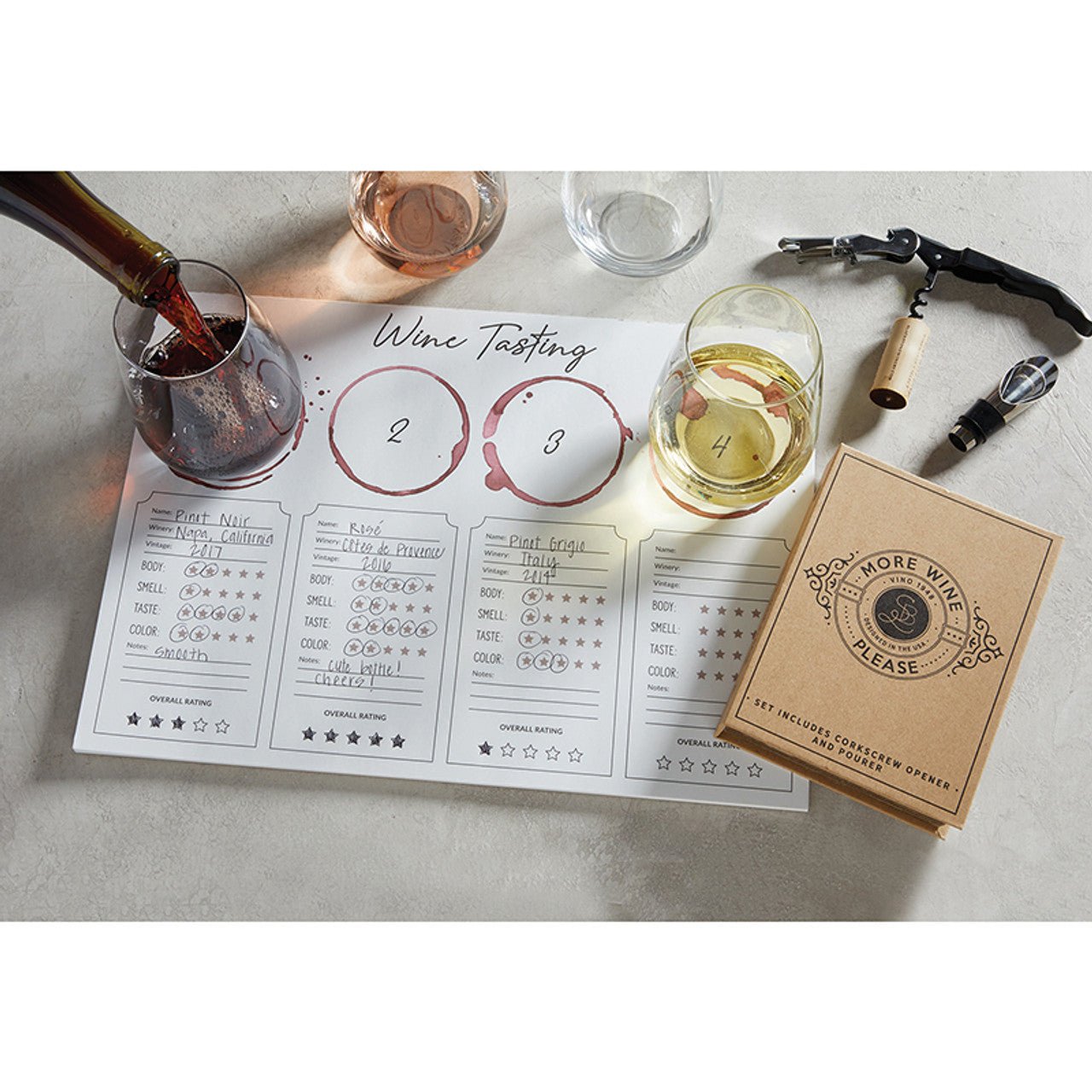 Wine Tasting Placemats - Elle Maxine