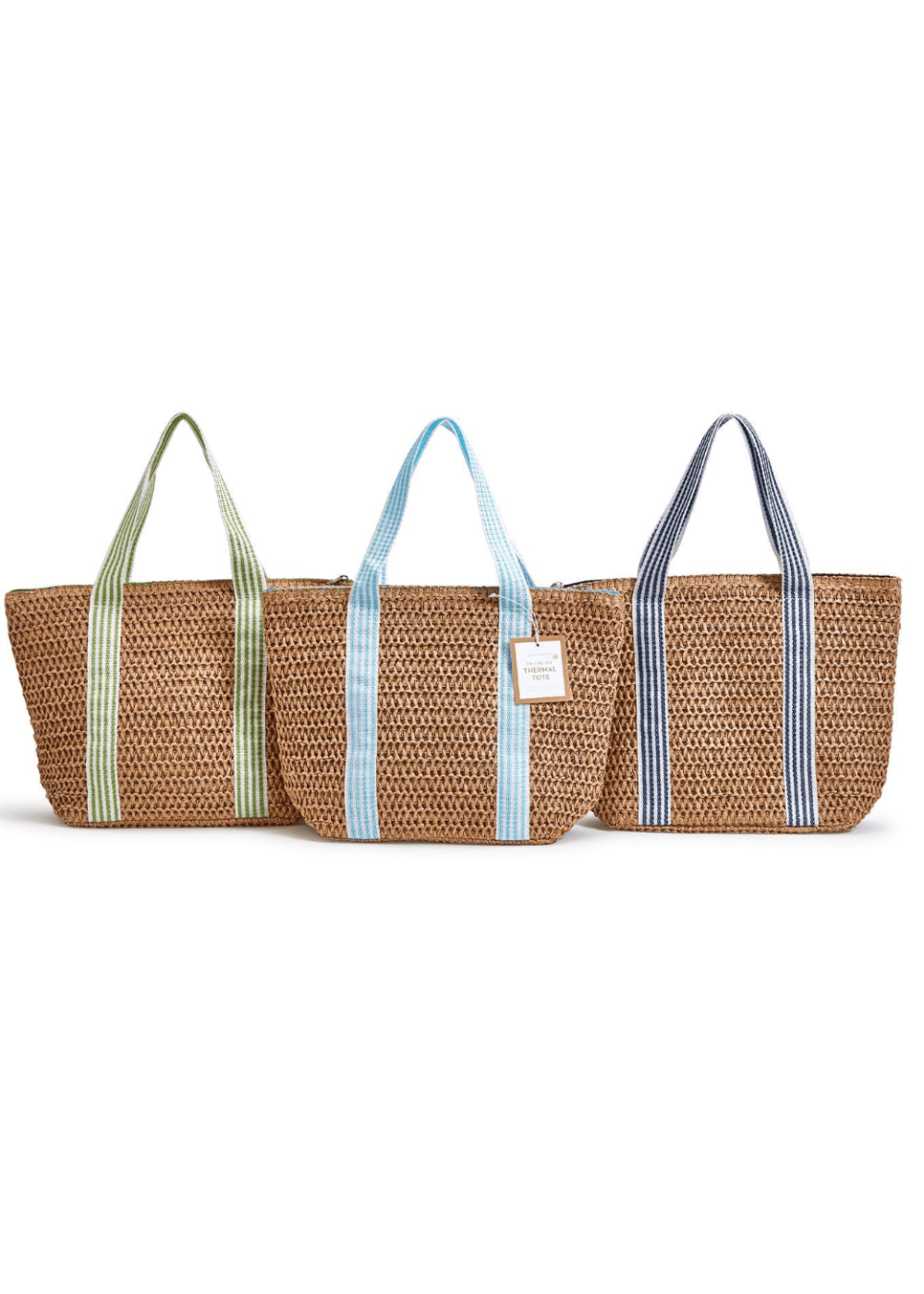 Woven Stripe Thermal Tote - Elle Maxine
