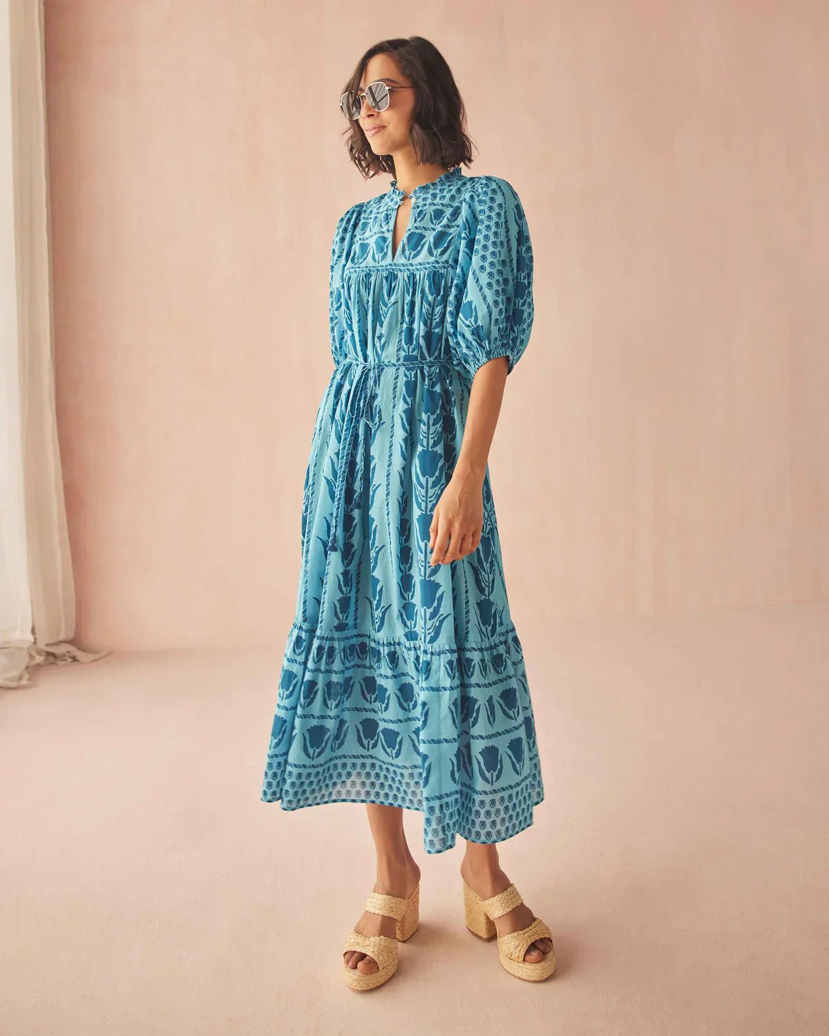 Wren Midi Dress - Pali Coast - Elle Maxine