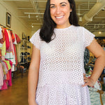 Zasha Eyelet Top - Lavender - Elle Maxine